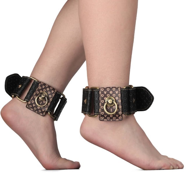 Rebellion Reign Ankle Cuffs in Vegan Leather