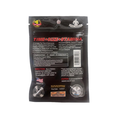 Superman Titanium 700K Male Sexual Enhancement Supplement - 3 Capsules